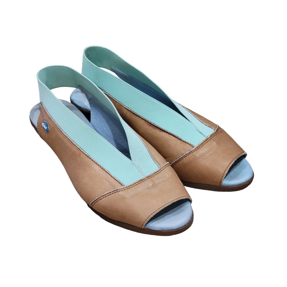Cloud Women's Brown Mint Leather Casual Flats Slip On Sandal Size EU 37/ 6 US